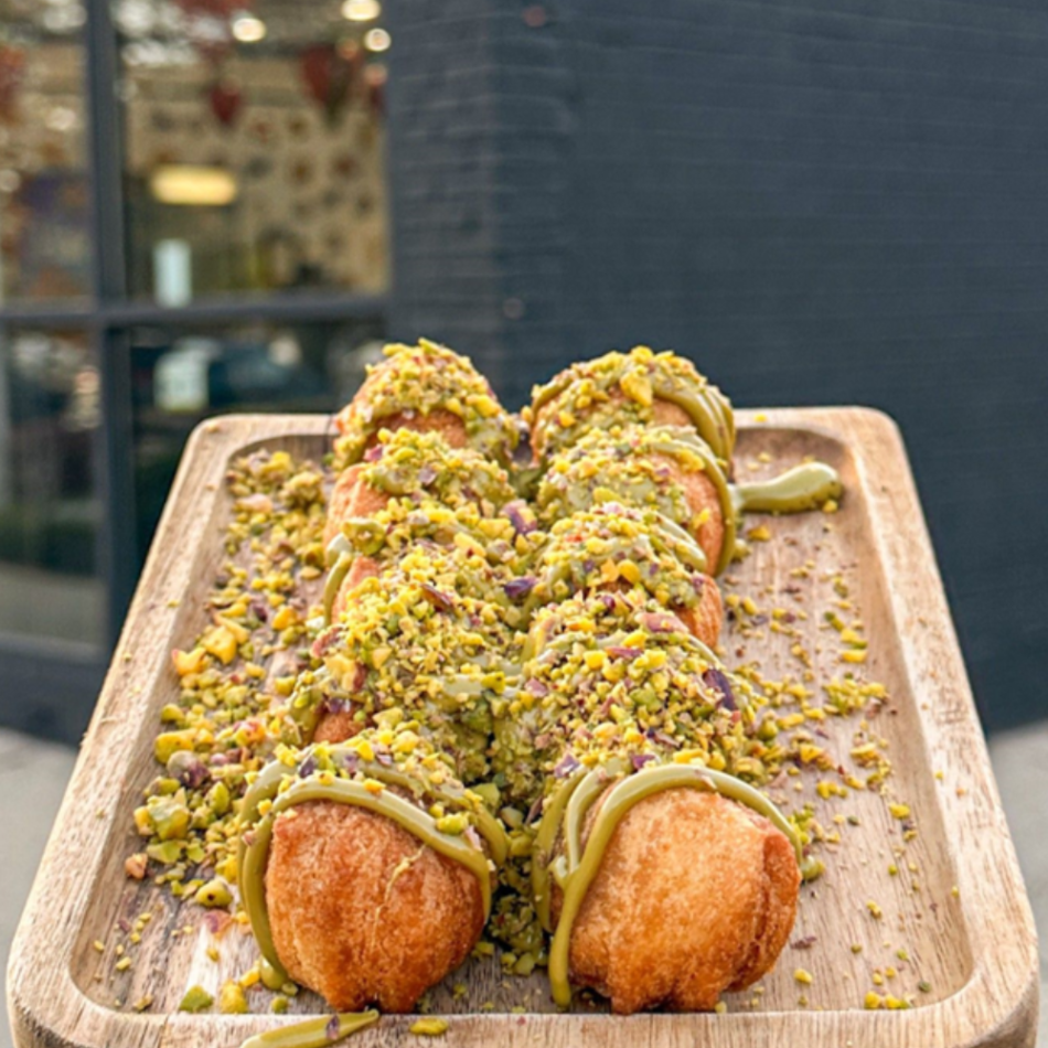 Pistachio Churro Bites