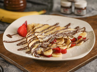Strawberry Banana Nutella Crepe