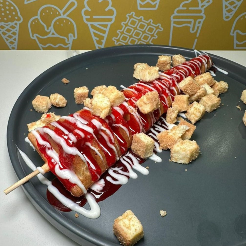 Strawberry Cheesecake Waffle Stick